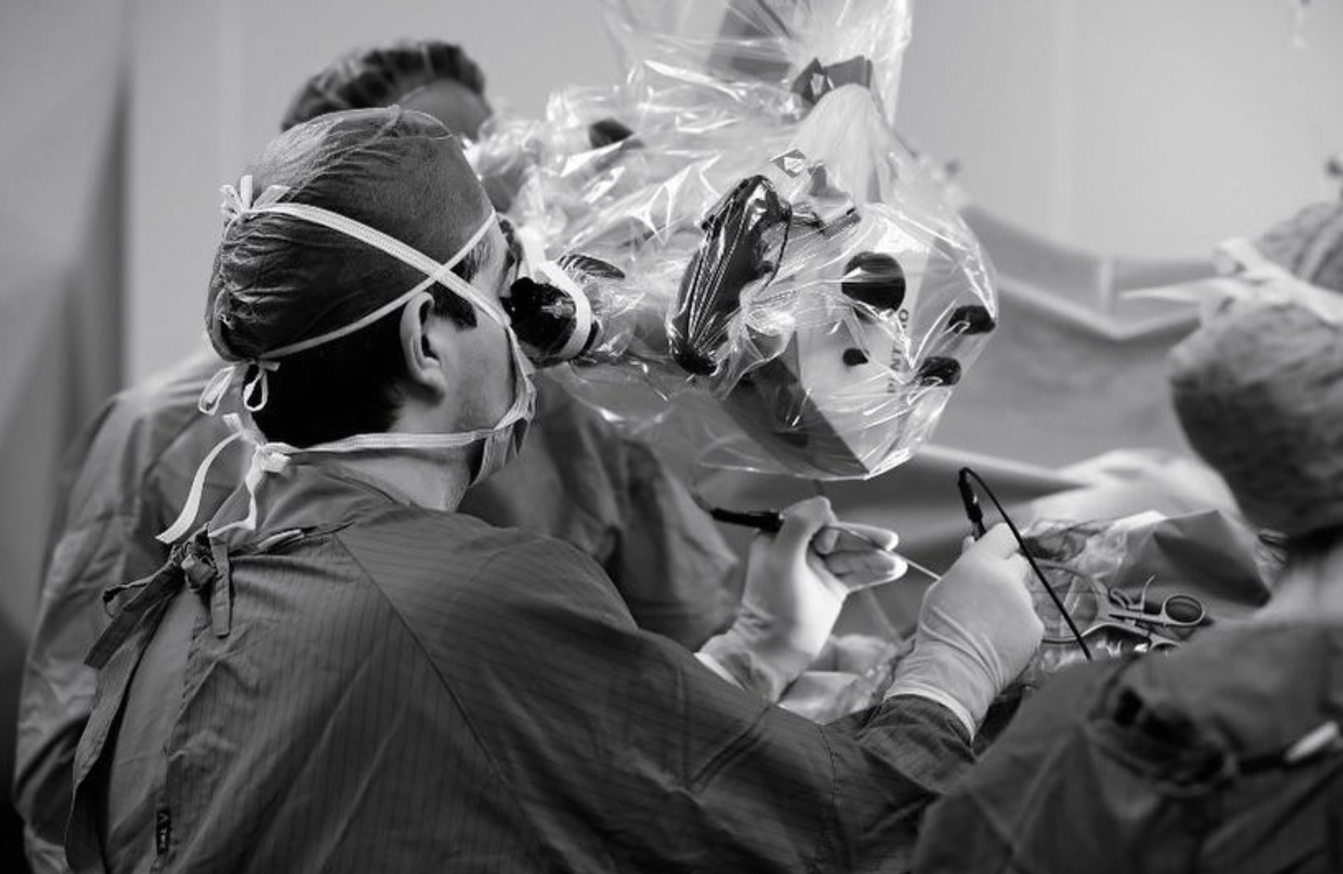 Dr. Sabanci performing microsurgery